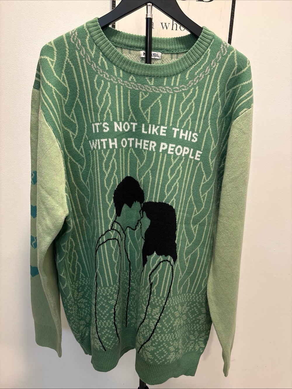 Hulu Streaming Series Normal People Sweater TV Show Mint Green Knit Size XXXL